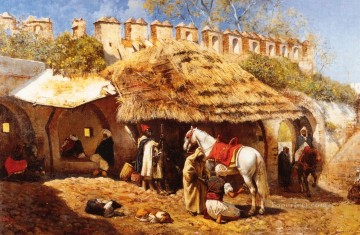 Árabe Painting - Herrería en Tánger Arabian Edwin Lord Weeks